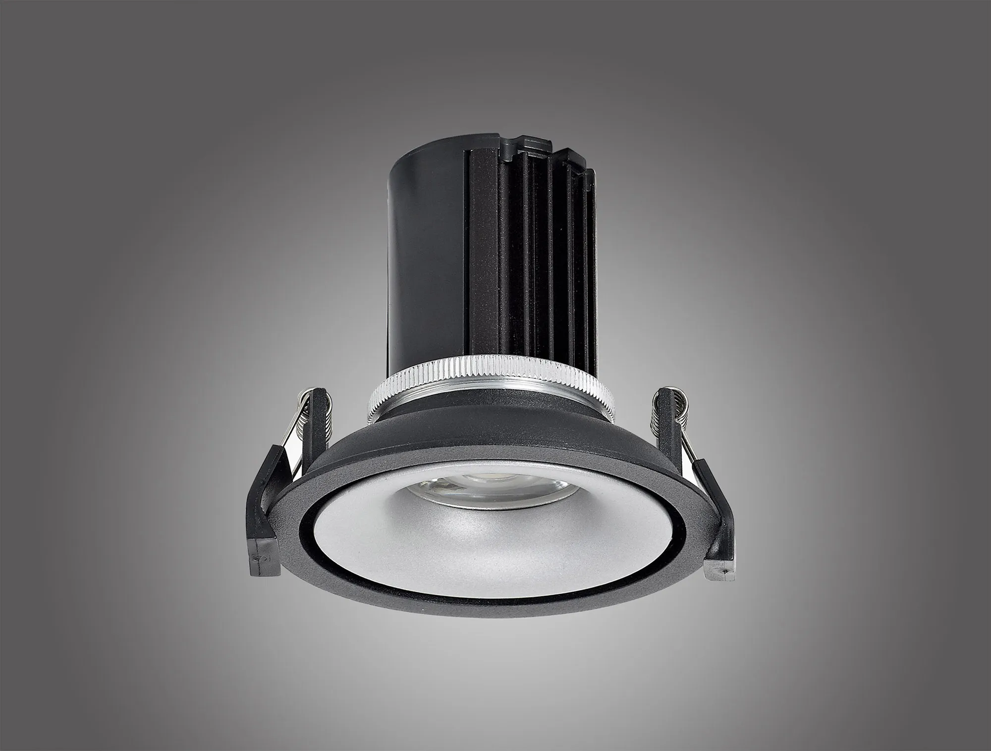 Bolor 10 Tridonic Powered 10W 4000K 810lm 36° CRI>90 LED Engine Black/Silver Fixed Recessed Spotlight, IP20 DM201080  Dlux Bolor 10